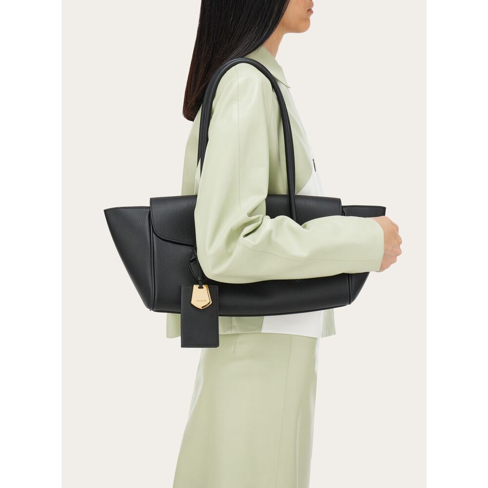 Ferragamo 2024 Sold Out East-West Medium Tote Black